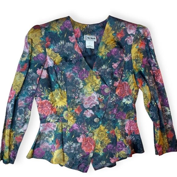 Vintage Nu-Mode Floral Fitted Jacket - Picture 2 of 9